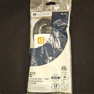 NEW Utilitech 6ft SJT Universal Dishwasher Cord Kit #0575623 3 Prong Grounded